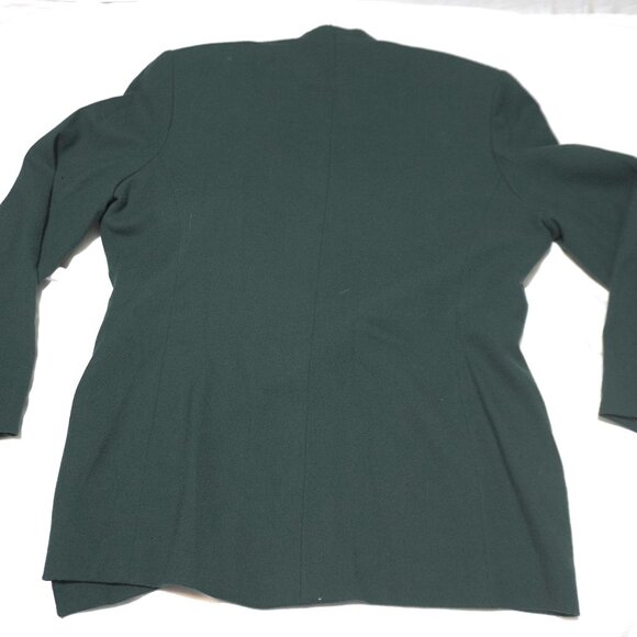 Vintage Romantics by Lisa Kane Green & Purple Beaded Wool Crepe Blazer Sz 18 - Picture 7 of 12